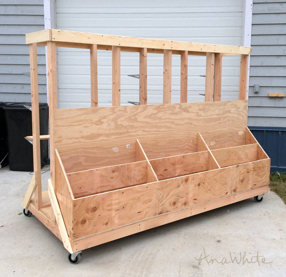 Ultimate Lumber and Plywood Storage Cart | Ana White